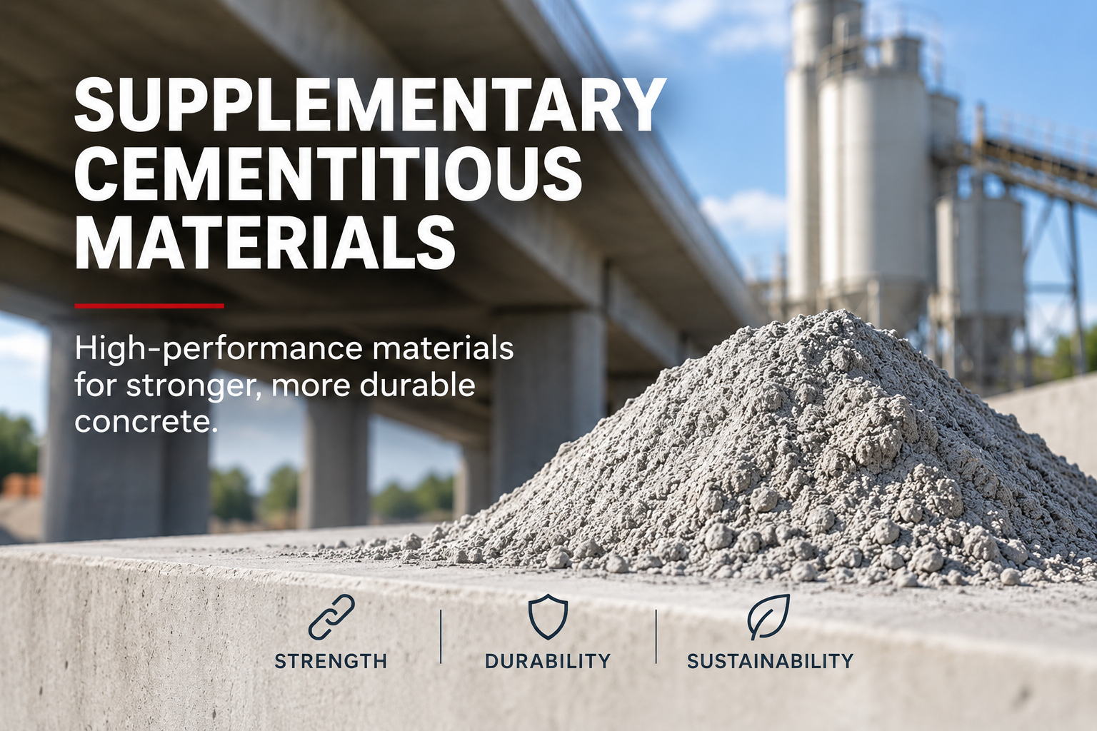 Supplementary Cementitious Materials product photograph — SCM material used in concrete mixtures